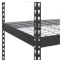 Sandusky 5-Shelf Z-Beam Boltless Steel Shelving with Wire Deck Shelves, Black