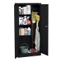 Sandusky 30" W x 15" D x 66" H Janitorial Combination Storage Cabinet, Assembled (Shown in Black)