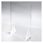 Pacesetter 23.5" W Freestanding Clear Acrylic Plexiglass Sneeze Guard with White Acrylic Feet