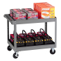 Tennsco 240 lb Load 24" x 36" Steel Service Cart (Shown with accessories, not included)