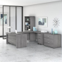 Bush Business Furniture Studio C 36" W 2-Drawer Lateral File Cabinet, Platinum Grey, Assembled