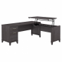 Bush Furniture Somerset 72" W Height-Adjustable L-Shaped Shaped Office Desk Set (Shown in Dark Grey)