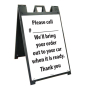 National Marker 25" x 45" Please Call A-Frame Floor Sign Stand
