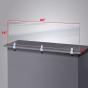 Pacesetter 60" W Clamp-On Clear Acrylic Plexiglass Sneeze Guard