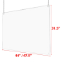 Pacesetter 31.5" H Hanging Clear Acrylic Plexiglass Sneeze Guard