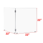 Pacesetter 22" W x 22" H Bi-Fold Student Desk Folding Clear Acrylic Plexiglass Sneeze Guard