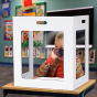 Pacesetter 3-Sided Folding Cardboard & Plastic K-12 Classroom Desk Sneeze Guard