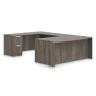 Offices to Go U-Shaped Bow Front Office Desk with Pedestals