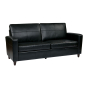 Office Star SL2813 Leather Wood Sofa (Shown in Black)