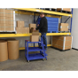 Vestil Spring Loaded 1000 lb Load Steel Stock Picking Cart with Ladder