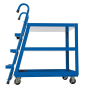 Vestil Spring Loaded 1000 lb Load Steel Stock Picking Cart with Ladder