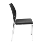 Office Star Work Smart Straight Leg Plastic Stacking Chair, 4-Pack