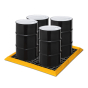 Eagle Drum HDPE Grate SpillNest Spill Containment Trays (4-drum model, example of application)