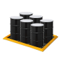Eagle Drum HDPE Grate SpillNest Spill Containment Trays (6-drum model, example of application)
