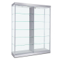 Tecno 60" W Rectangular Display Case with Divider (Shown in Grey Finish w/ Silver Frame) No side Lights