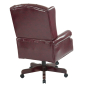 Office Star Work Smart Traditional Deluxe Vinyl Wood High-Back Executive Office Chair