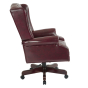 Office Star Work Smart Traditional Deluxe Vinyl Wood High-Back Executive Office Chair