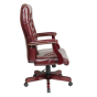 Office Star Work Smart Traditional Vinyl Wood High-Back Executive Office Chair