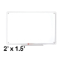 Quartet IQ Total Erase 2 ft. x 1.5 ft. Clear Frame Melamine Whiteboard