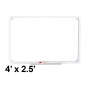Quartet IQ Total Erase 4 ft. x 2.5 ft. Clear Frame Melamine Whiteboard