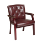 Office Star Traditional Full-Back Vinyl Wood Guest Chair