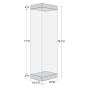 Tecno Rectangular Tower Display Case 24" W x 18.5" D x 79.5" H