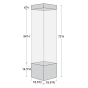 Tecno Square Tower Display Case 18.5" W x 18.5" D x 73" H