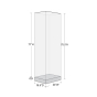 Tecno Rectangular Glass Top Tower Display Case 24" W x 18.5" D x 75" H