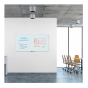 U Brands 6' x 3' White Frosted Glass Whiteboard