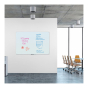 U Brands 6' x 4' Magnetic White Frosted Glass Whiteboard