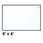 U Brands Pinit 6' x 4', Black Aluminum Frame Magnetic Painted Steel Whiteboard
