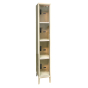 Hallowell 4-Tier Safety-View DigiTech Electronic Combination Box Lockers 12" W x 78" H, Tan