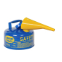 Eagle Type I 1 Gallon Galvanized Steel Metal Safety Can with F-15 Funnel (blue)