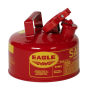 Eagle Type I 2 Gallon Galvanized Steel Metal Safety Can (red, 1 gallon model shown)