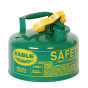Eagle Type I 1 Gallon Galvanized Steel Metal Safety Can (green)