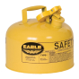 Eagle Type I 2.5 Gallon Galvanized Steel Metal Safety Can (yellow, 2 gallon model shown)