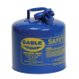 Eagle Type I 5 Gallon Galvanized Steel Metal Safety Can (blue)