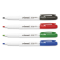 Universal Pen Dry Erase Marker, Fine Tip, Assorted, 4-Pack 