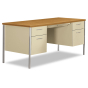 HON 34000 60" W Double Pedestal Teacher Desk