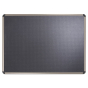 Quartet Prestige 4' x 3' Euro Titanium Frame Black Embossed Foam Bulletin Board 