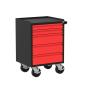 Shown with 5 Drawers, Red/Black