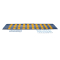 Vestil 110.75" Rubber Speed Hump With Concrete Hardware, Black &Yellow