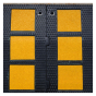 Vestil 110.75" Rubber Speed Hump With Concrete Hardware, Black &Yellow