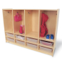 Whitney Brothers 4-Section Coat Locker with Trays