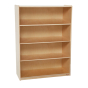 Wood Designs Childrens Classroom Storage 4-Shelf Extra Large Bookshelf Unit