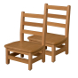 Wood Designs Hardwood Ladderback Classroom Chairs (Shown in 8" H)