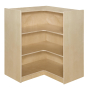 Wood Designs Classroom Corner Storage Shelving Units, 15" D