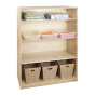 Wood Designs Classroom Storage 4-Shelf Bookshelf, Adjustable, 49" H x 36" W x 15" D