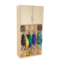 Wood Designs 4 Section Classroom Coat Locker with Storage Cabinet, 75" H x 36" W x 15" D