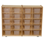 Wood Designs 20-Space Folding Mobile Storage Unit with Trays, 38" H x 48" W